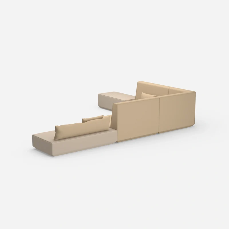 Beige Sofalandschaft in L-Form