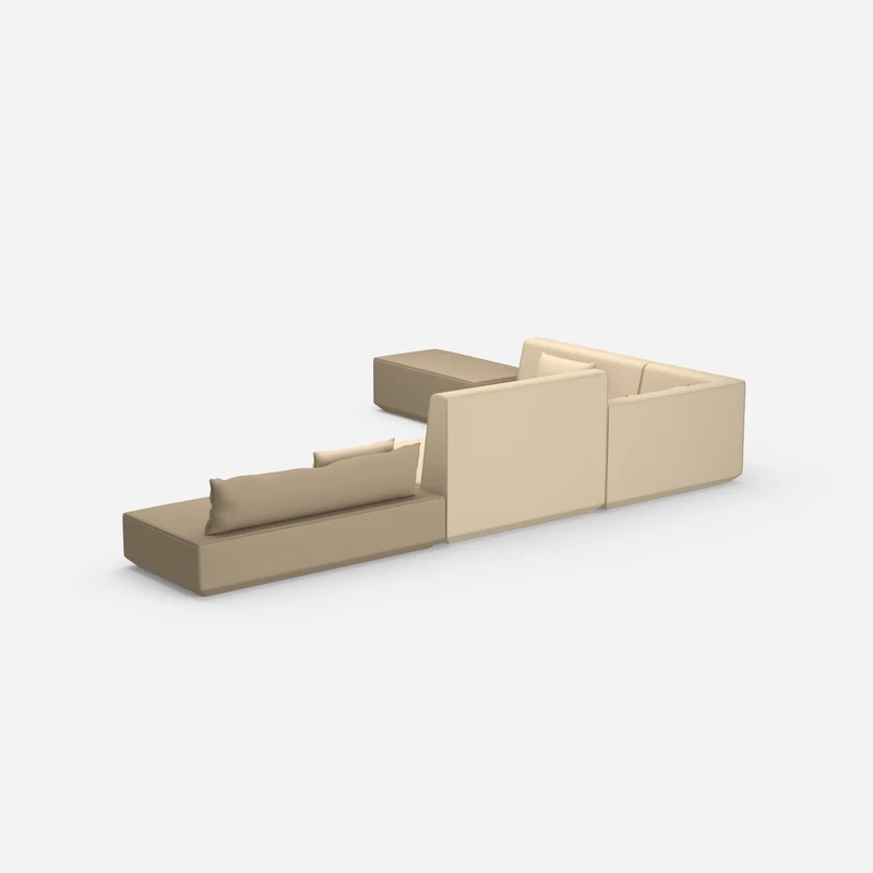 Beige Sofalandschaft in L-Form