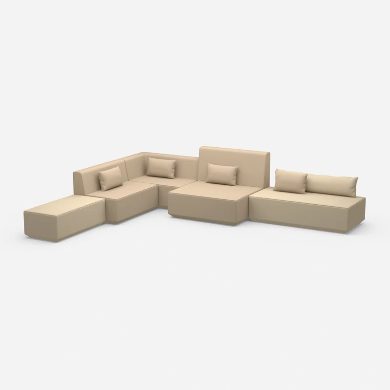 Beige Sofalandschaft in L-Form