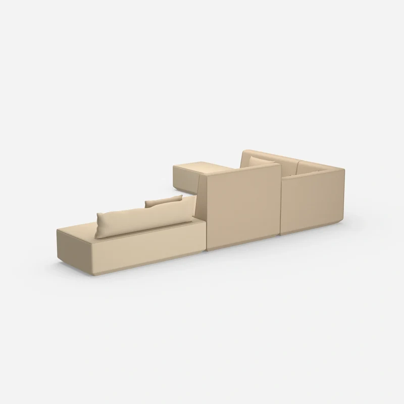 Beige Sofalandschaft in L-Form