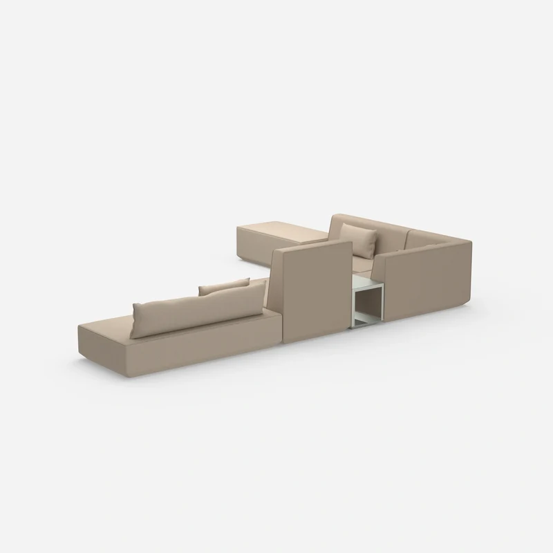 Beige Sofalandschaft in L-Form