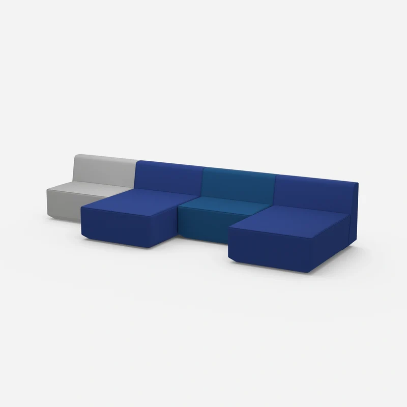 Modulares Sofa in Blau und Grau