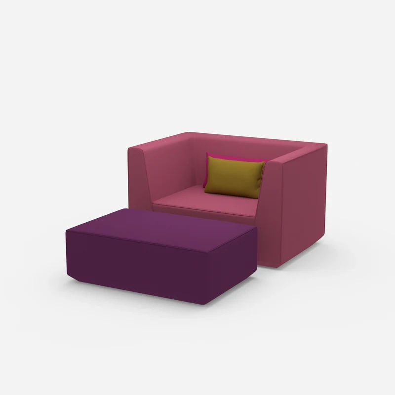 Sessel mit flexibler Fußablage