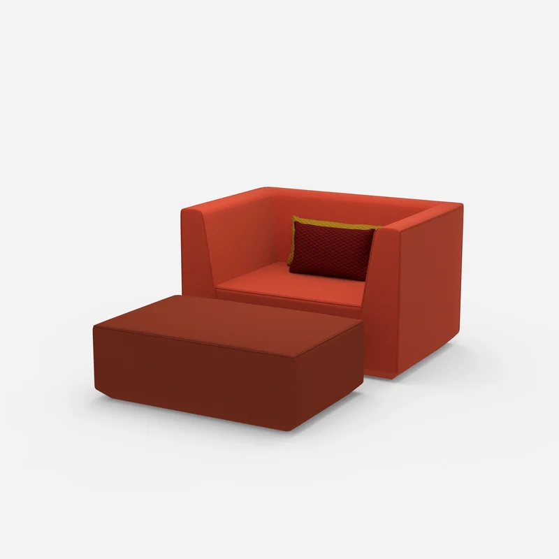 Sessel mit flexibler Fußablage