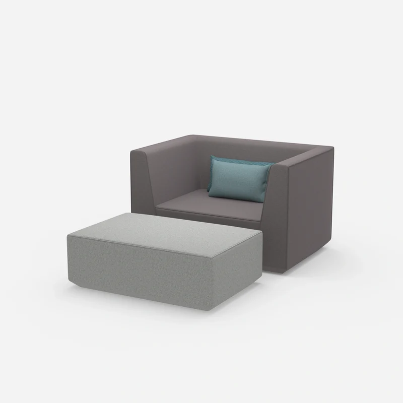 Sessel mit flexibler Fußablage