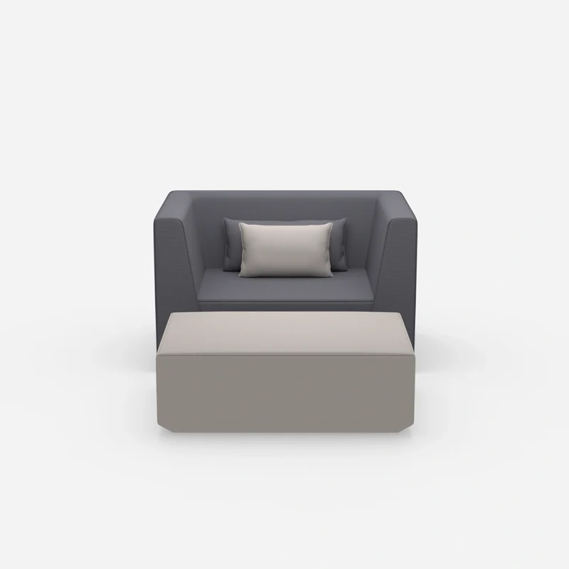 Sessel mit flexibler Fußablage