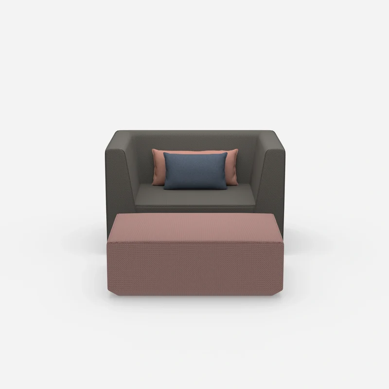 Sessel mit flexibler Fußablage