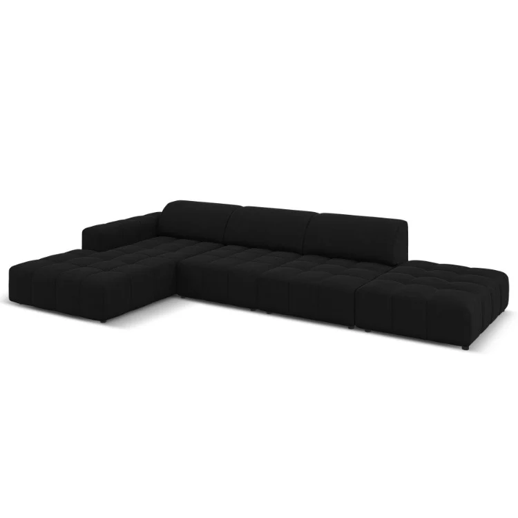 Canapé d'angle gauche fixe CXL BY CHRISTIAN LACROIX CXLLCO2F1LUC7 5 places Velours noir