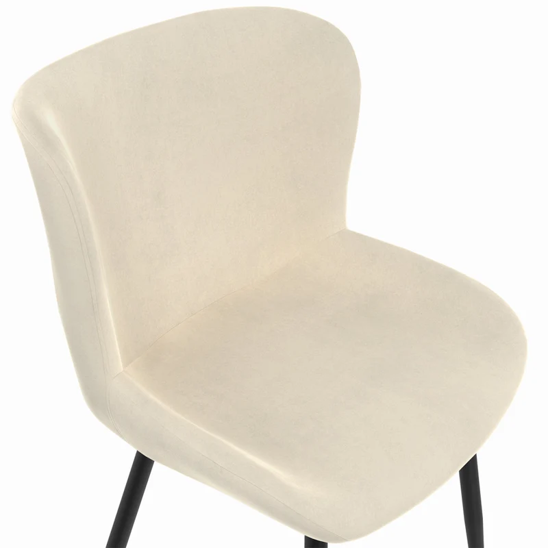 Lot de 2 chaises Taylor en velours et pieds métal