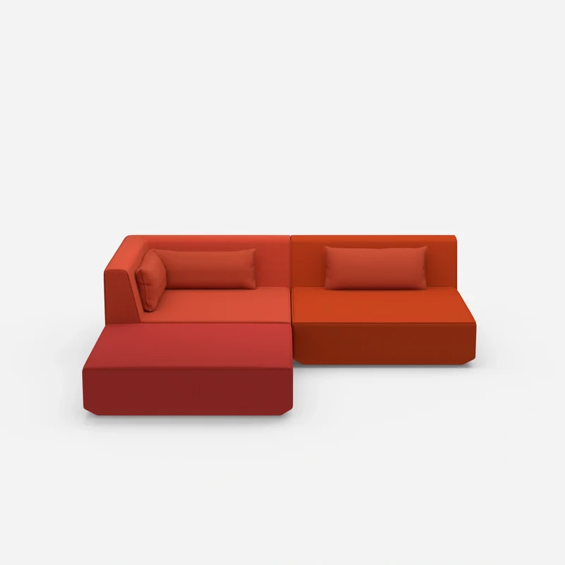 Ecksofa mit niedriger Sitzhöhe