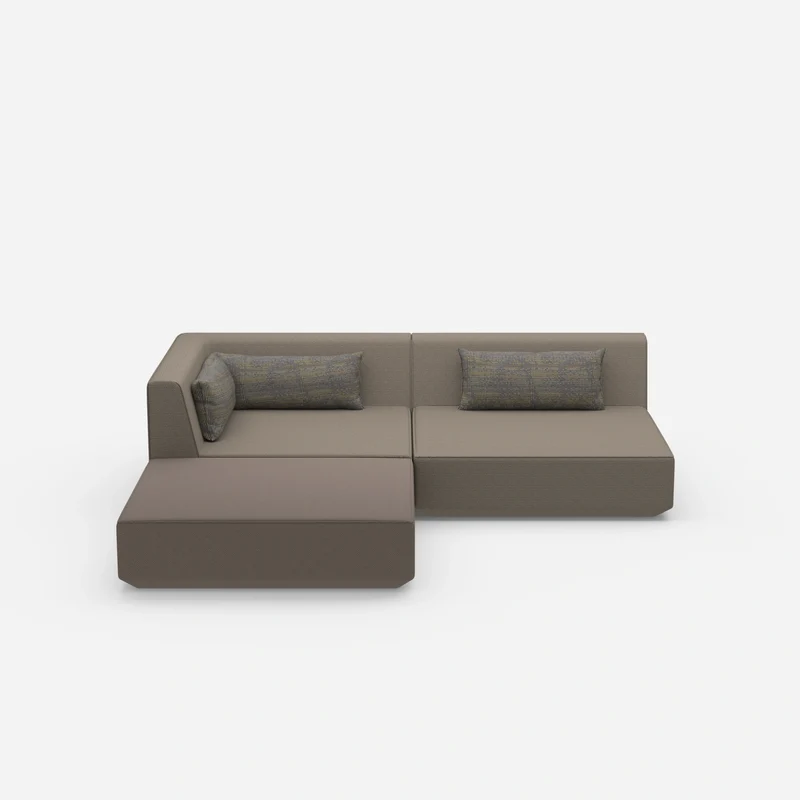 Ecksofa mit niedriger Sitzhöhe