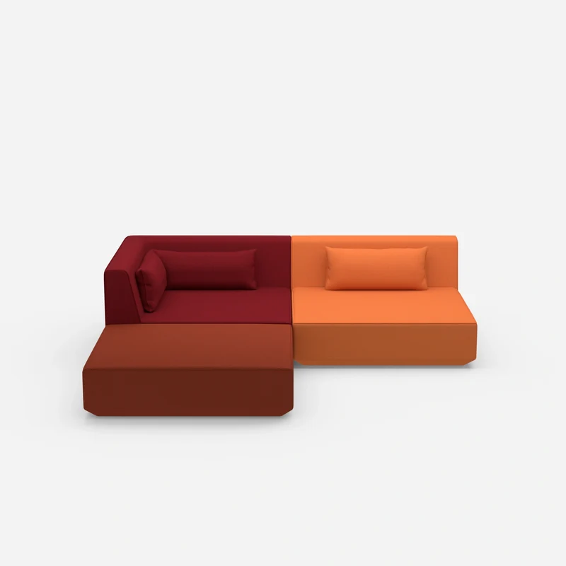 Ecksofa mit niedriger Sitzhöhe