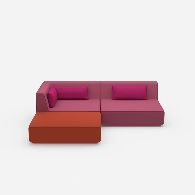 Ecksofa mit niedriger Sitzhöhe