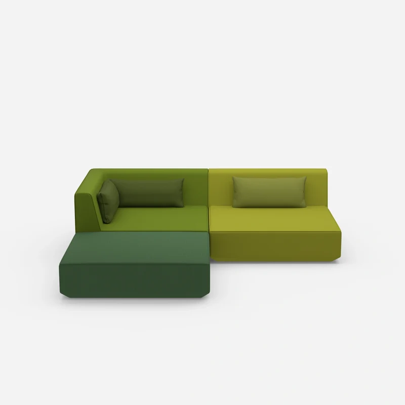 Ecksofa mit niedriger Sitzhöhe