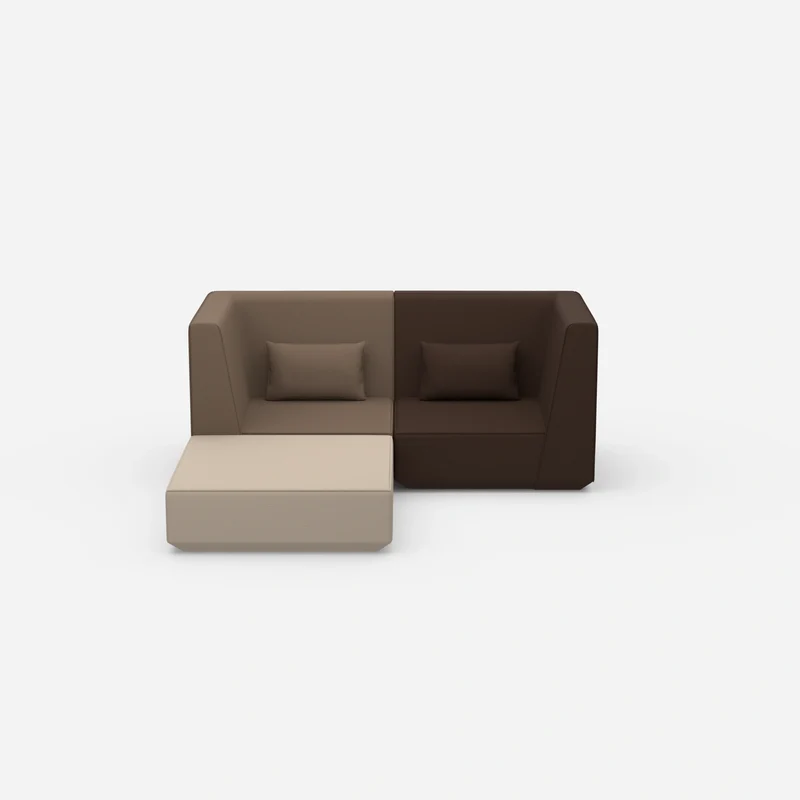 Modulares Ecksofa für kleine Räume