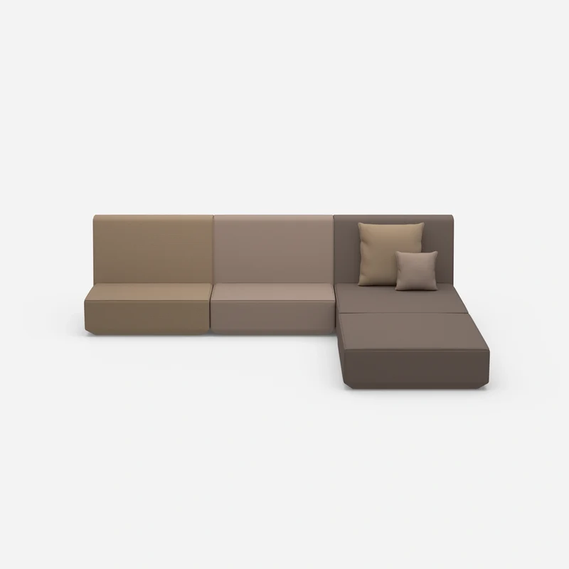 Eckcouch mit hoher Lehne