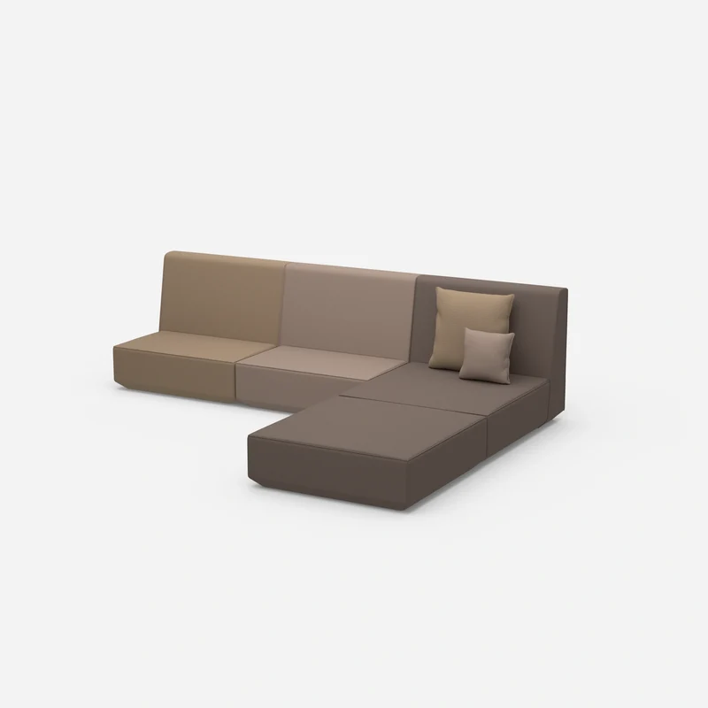 Eckcouch mit hoher Lehne