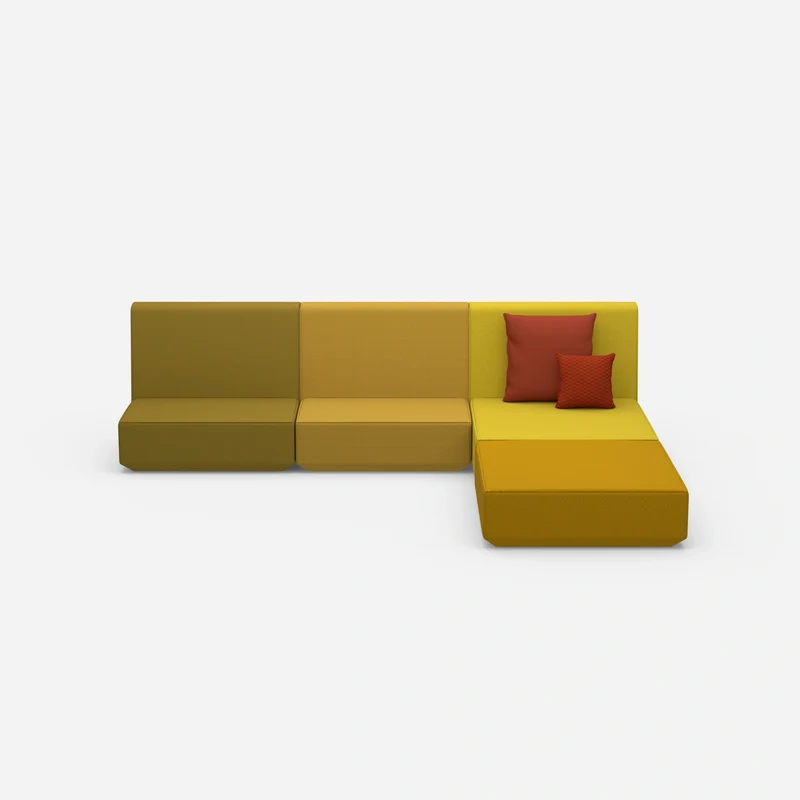 Eckcouch mit hoher Lehne