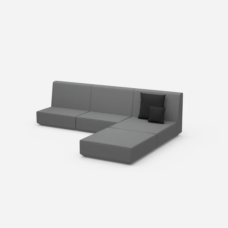 Eckcouch mit hoher Lehne