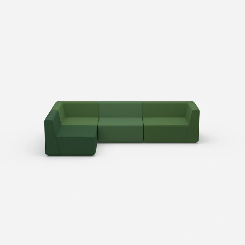 Ecksofa in Grün