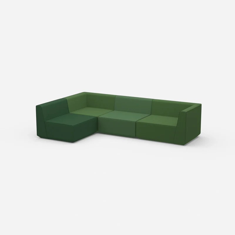 Ecksofa in Grün
