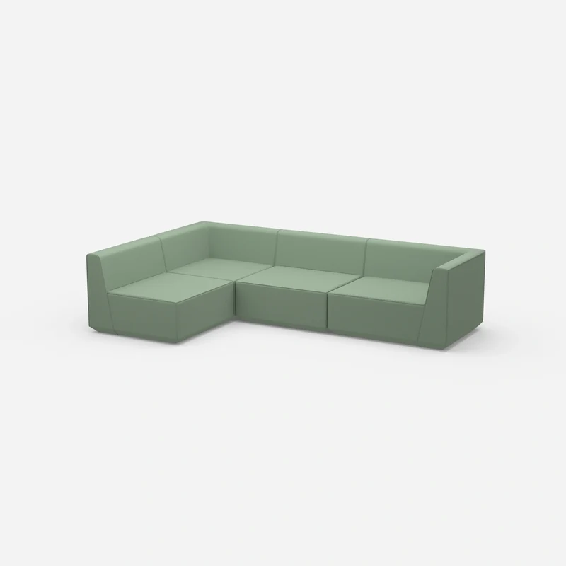 Ecksofa in Grün