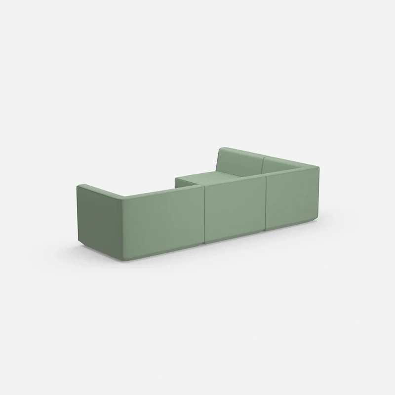 Ecksofa in Grün