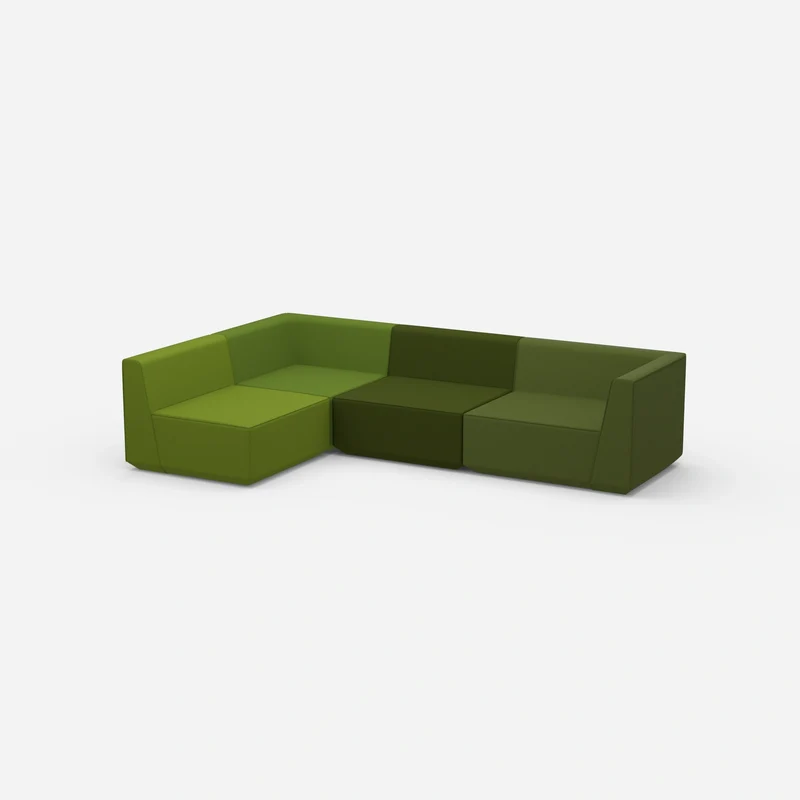 Ecksofa in Grün