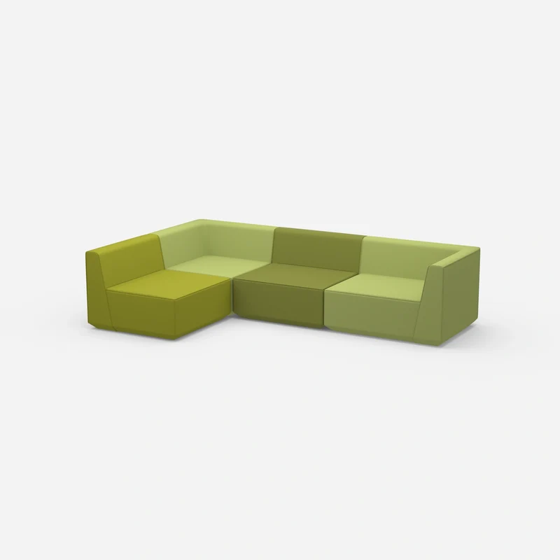 Ecksofa in Grün