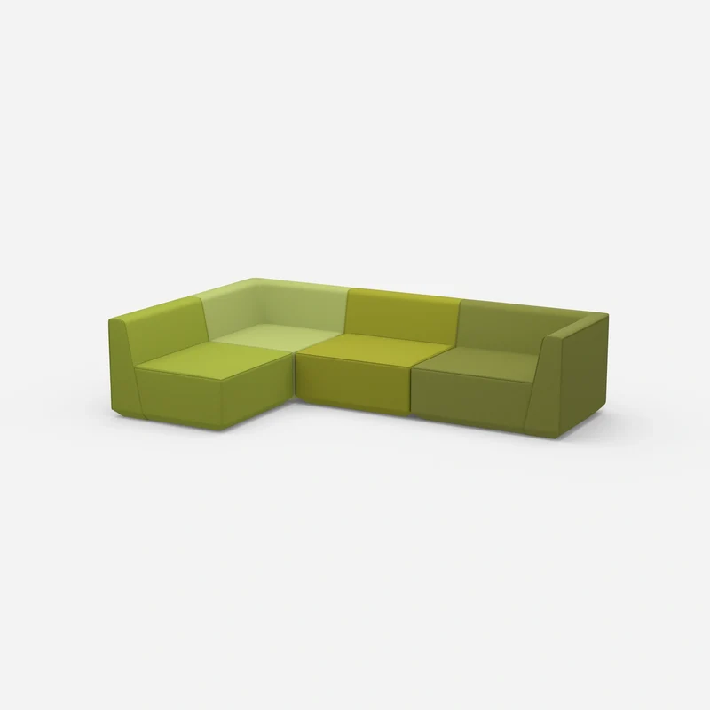 Ecksofa in Grün