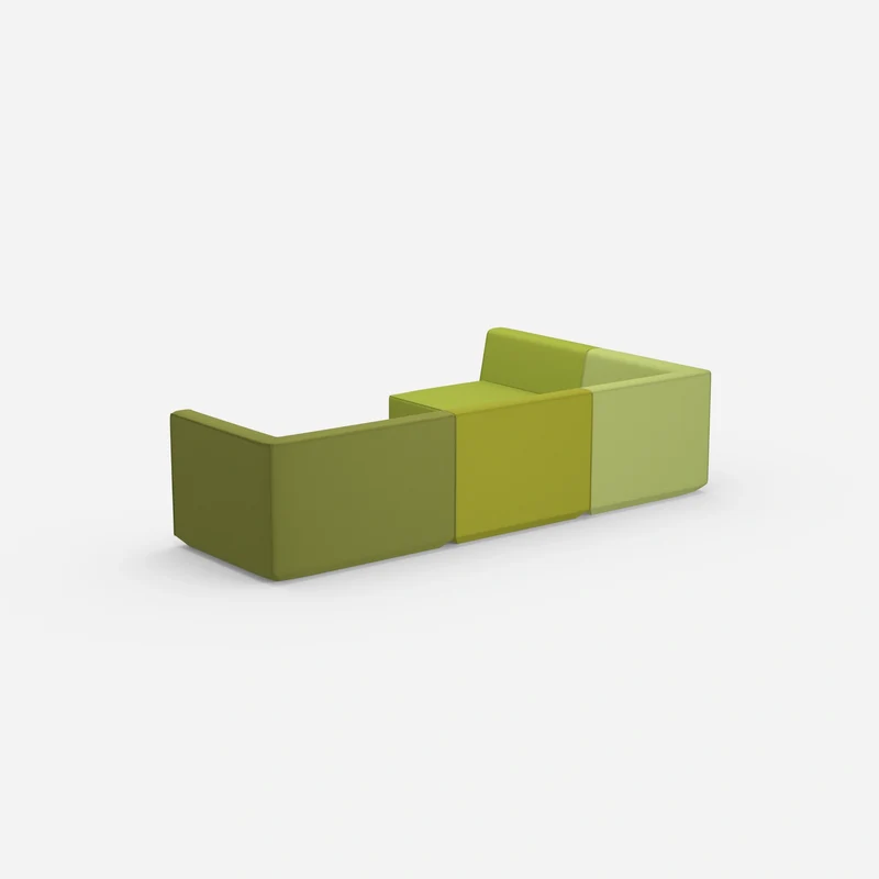 Ecksofa in Grün