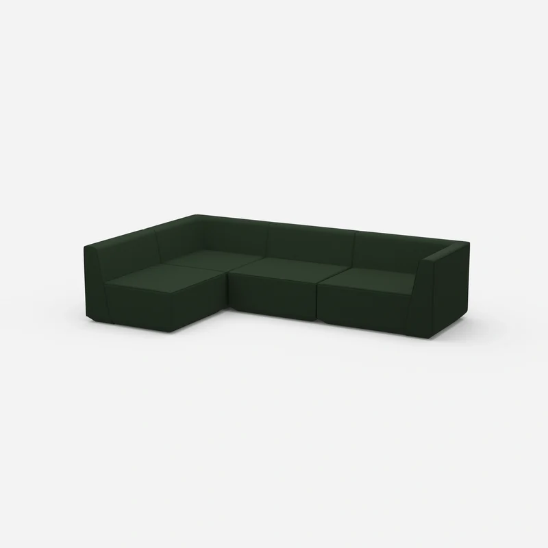 Ecksofa in Grün