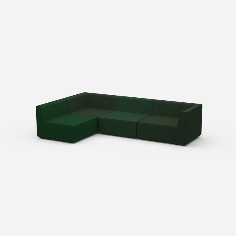 Ecksofa in Grün