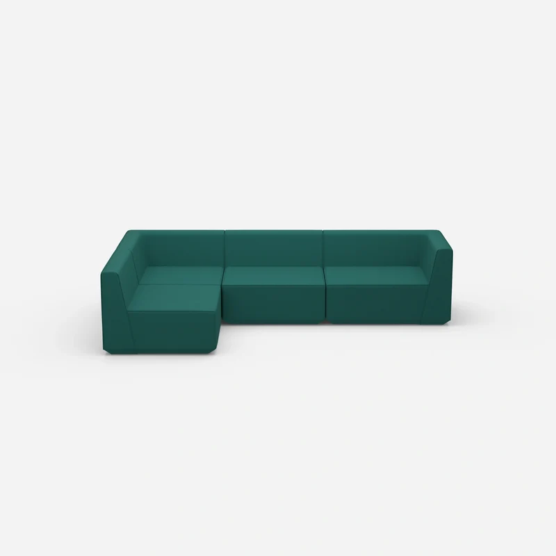 Ecksofa in Grün