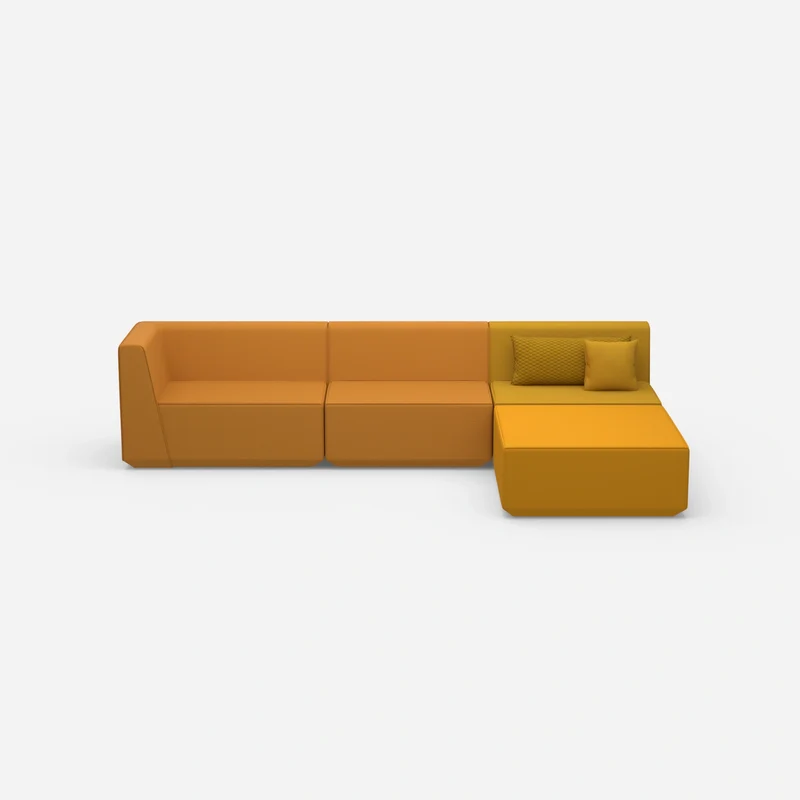 Ecksofa in Gelb