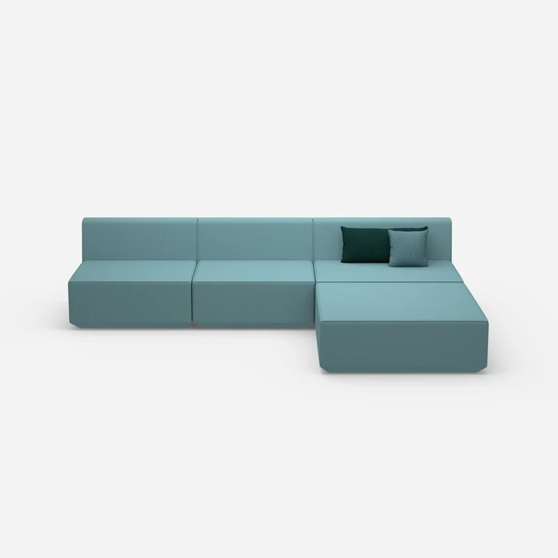 Modulares Ecksofa blau