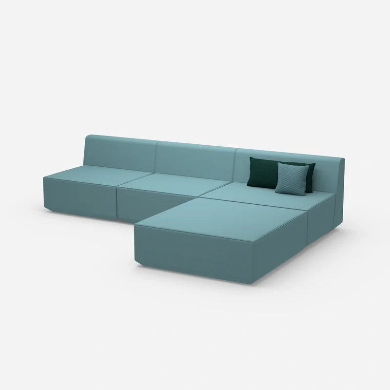 Modulares Ecksofa blau