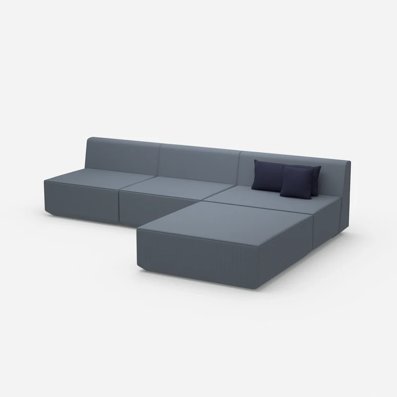 Modulares Ecksofa blau