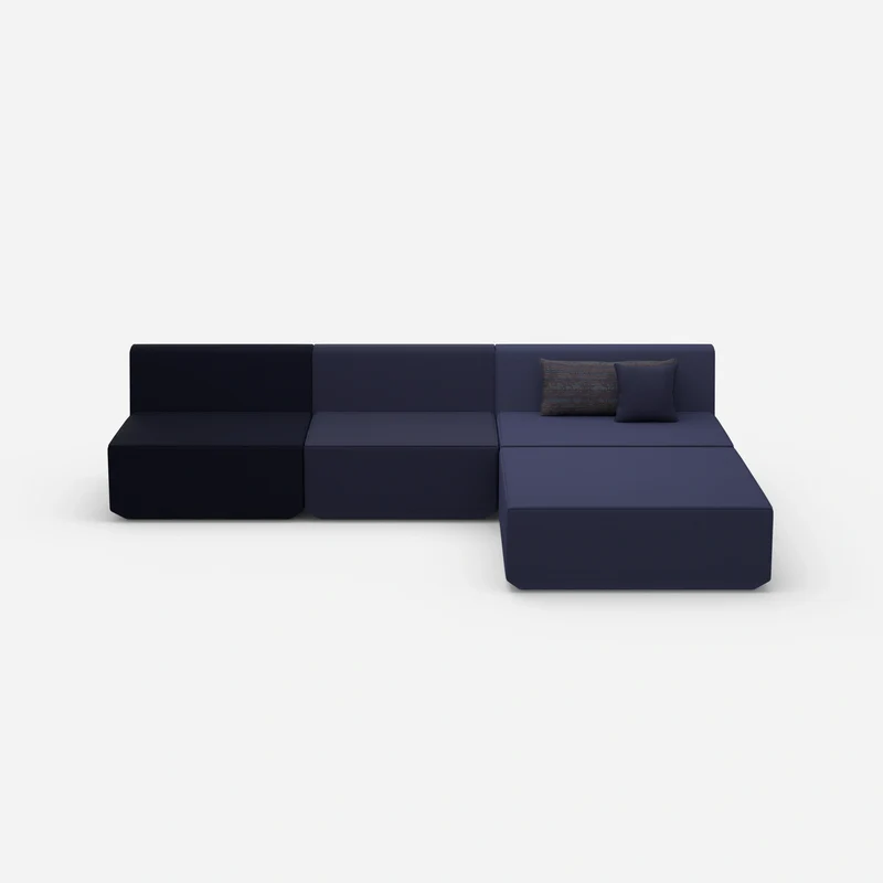 Modulares Ecksofa blau