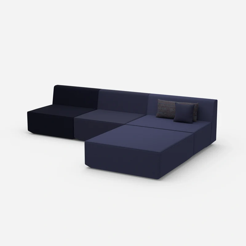 Modulares Ecksofa blau
