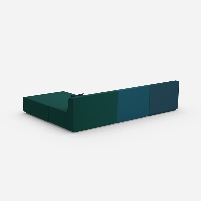 Modulares Ecksofa blau
