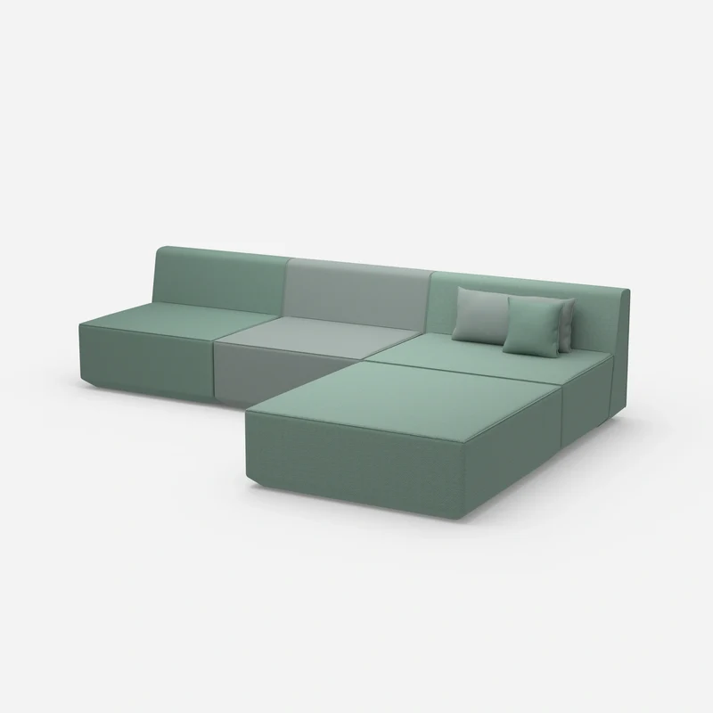 Modulares Ecksofa blau
