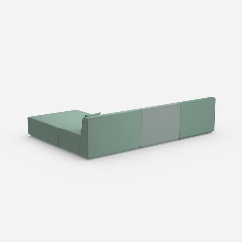 Modulares Ecksofa blau