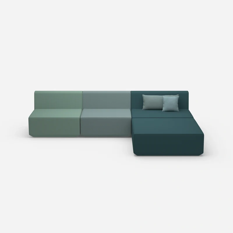 Modulares Ecksofa blau