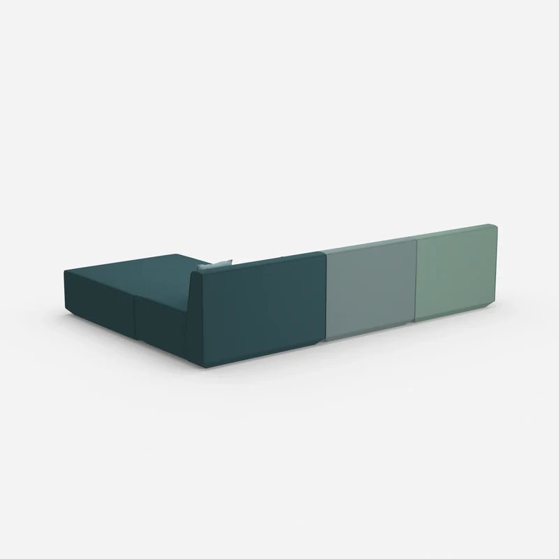 Modulares Ecksofa blau