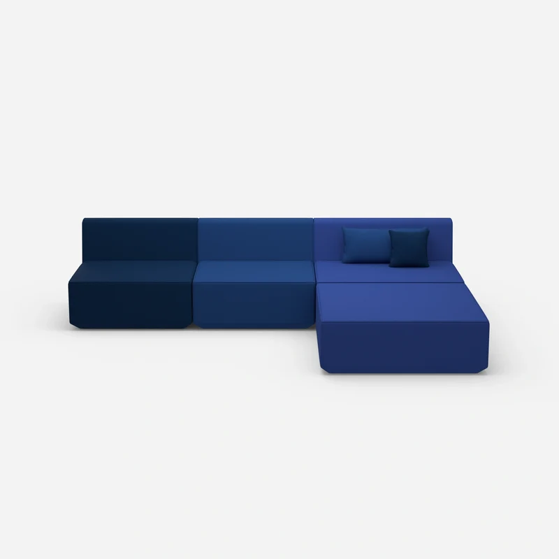 Modulares Ecksofa blau