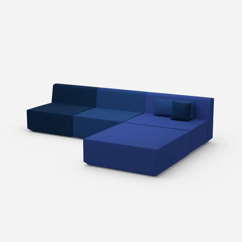 Modulares Ecksofa blau