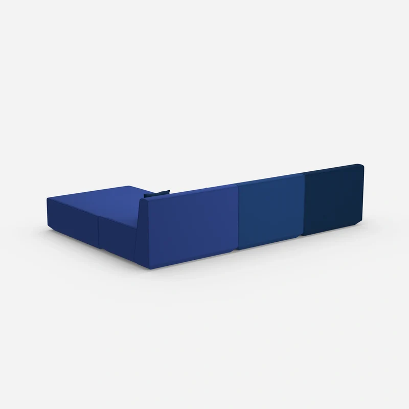 Modulares Ecksofa blau