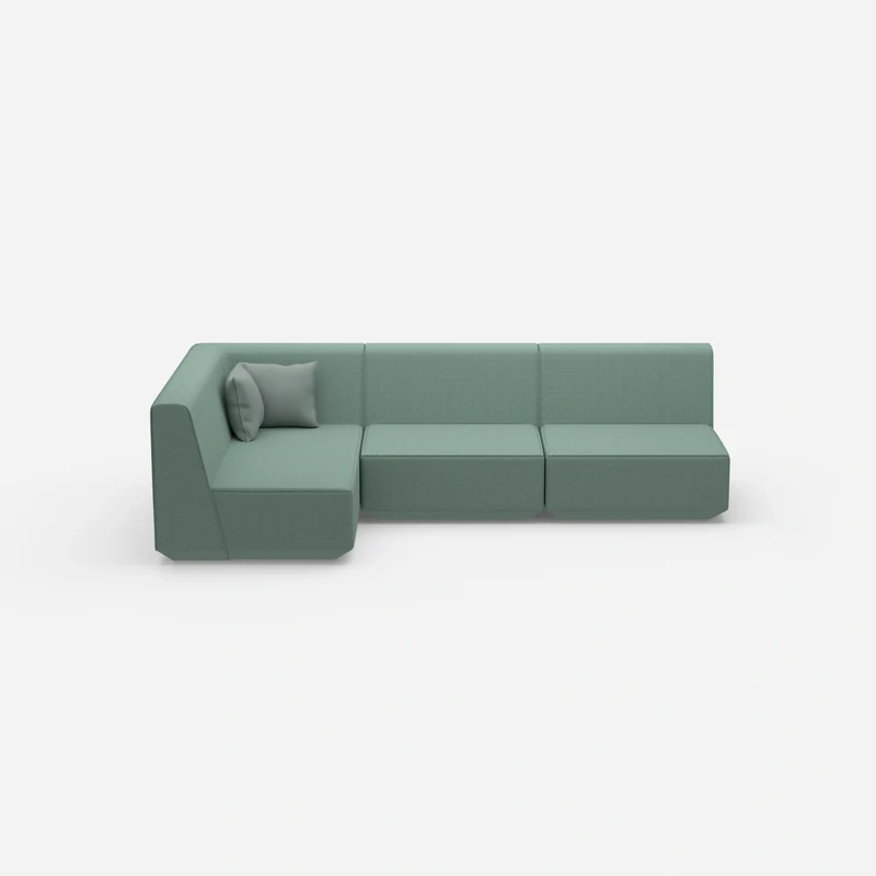 Blaue Eckcouch