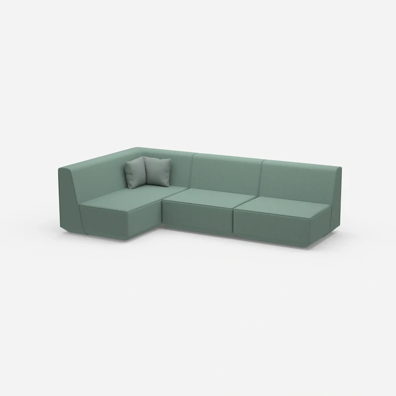 Blaue Eckcouch